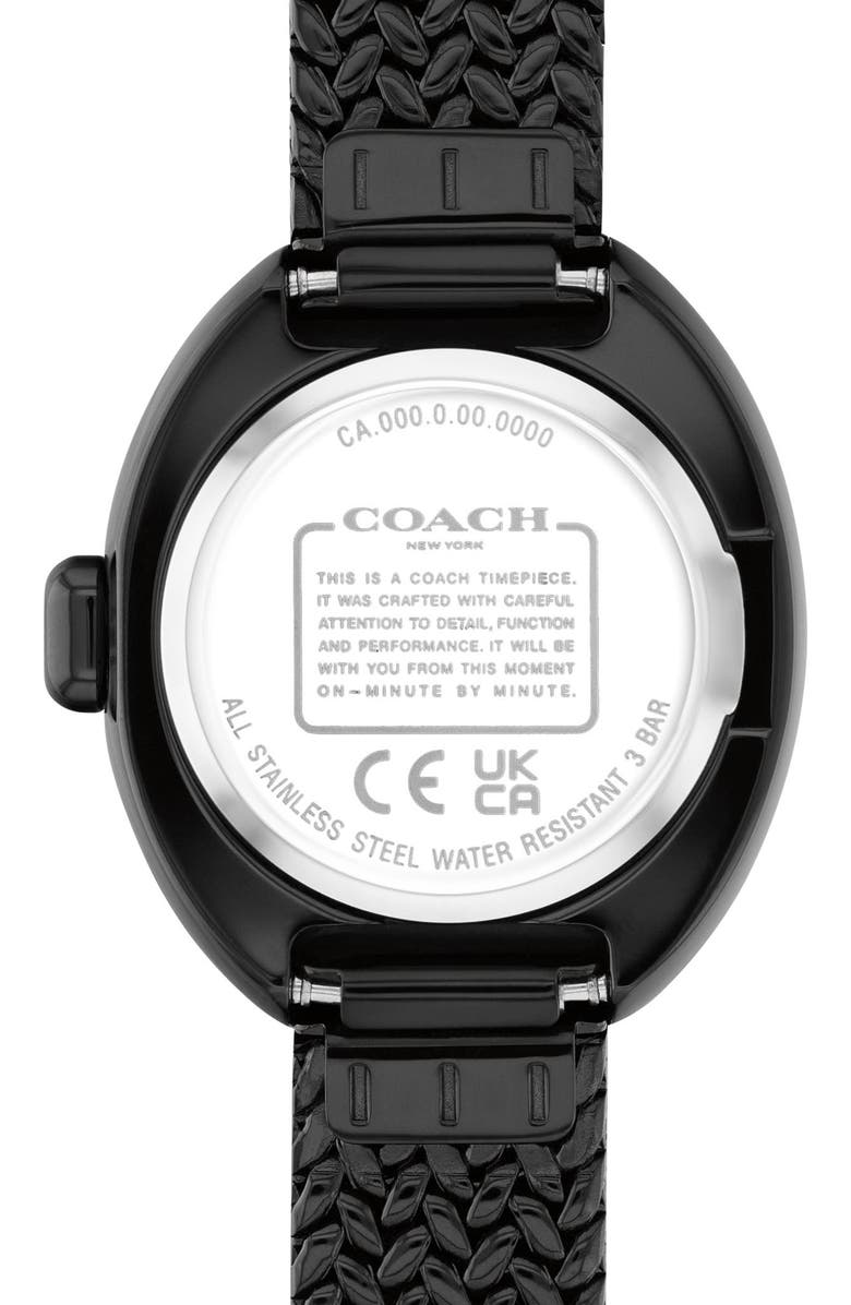 COACH Sammy Mesh Strap Watch, 22.5mm, Alternate, color, Black