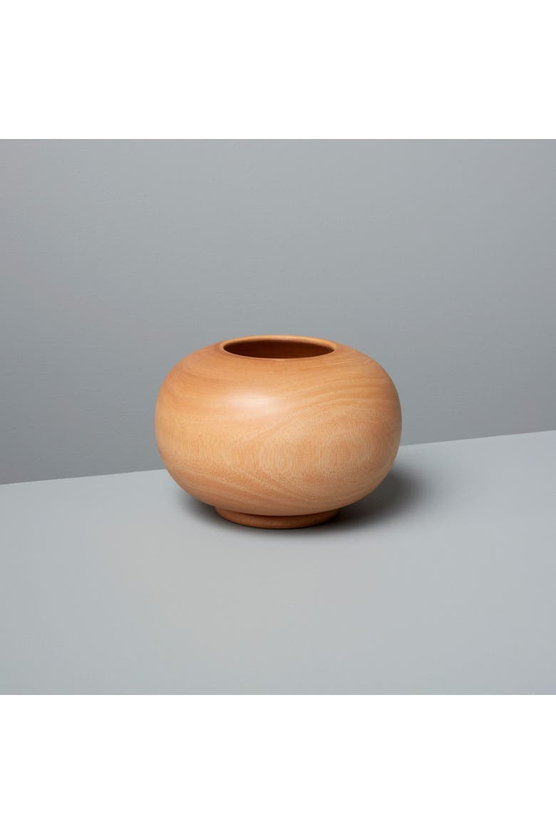 Mango Wood Round Vase, Alternate, color, Mango