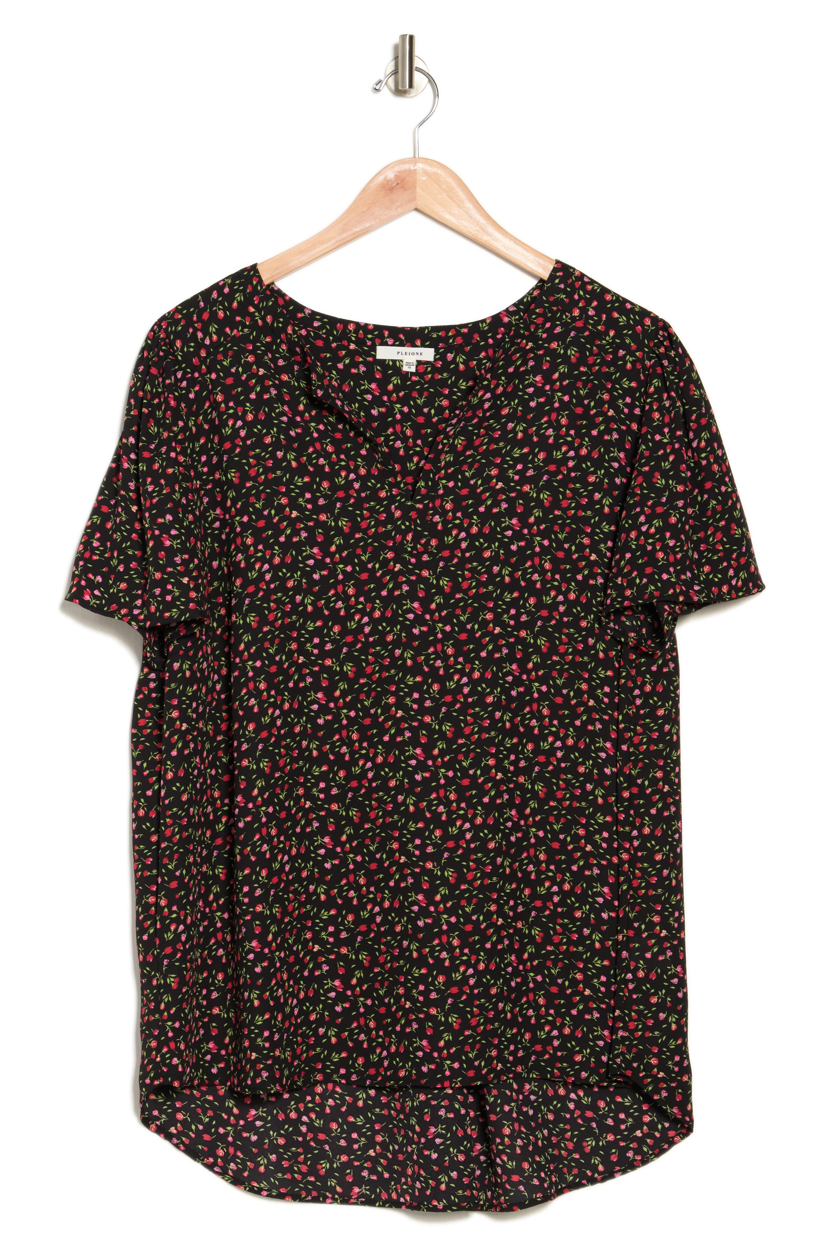 Pleione Floral Flutter Sleeve Blouse (Women) | Nordstromrack