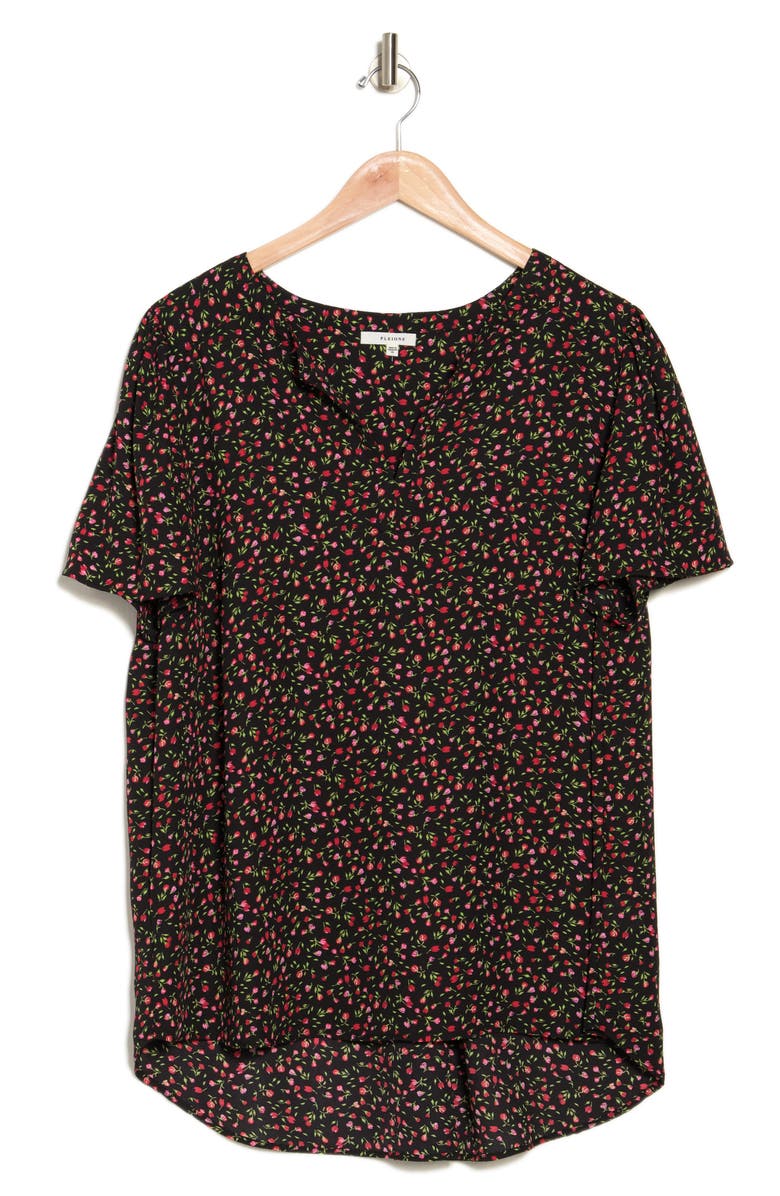 Pleione Floral Flutter Sleeve Blouse, Alternate, color,