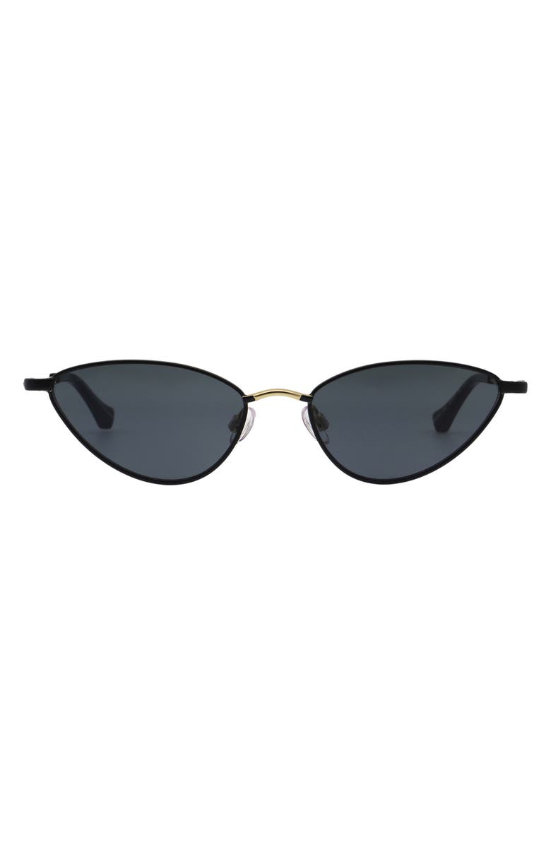 Florence by Mills 53mm Cat Eye Sunglasses, Main, color, Matte Black