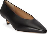 Ralph Lauren Francesca Pointed Toe Kitten Heel Pump