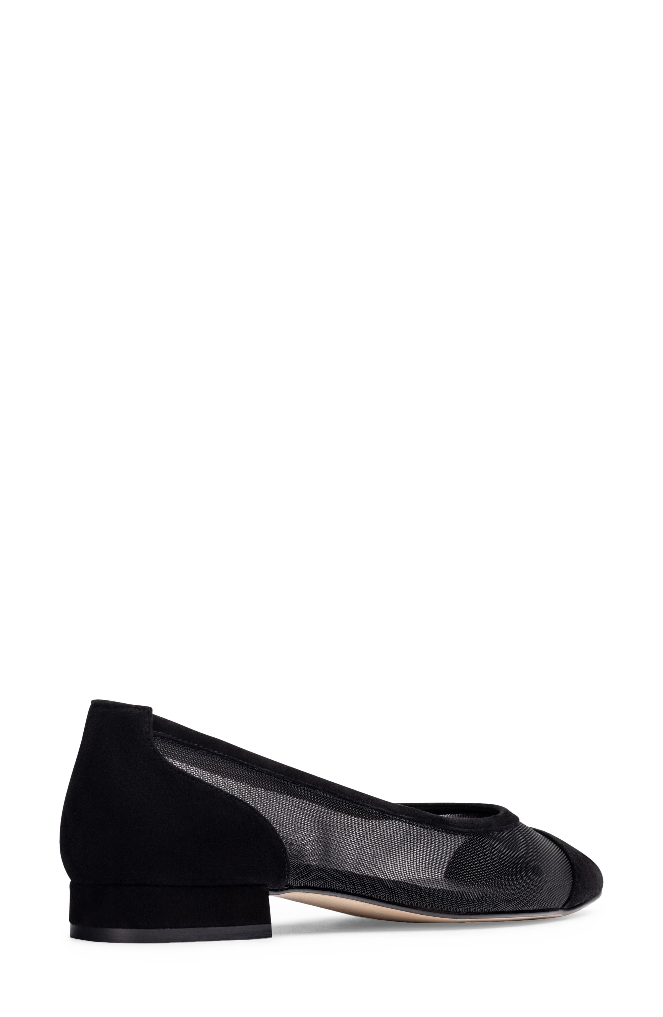Jon Josef Ray Pointed Toe Flat, Alternate, color, Black Suede Combo