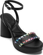 KARL LAGERFELD PARIS Haden Ankle Strap Platform Sandal