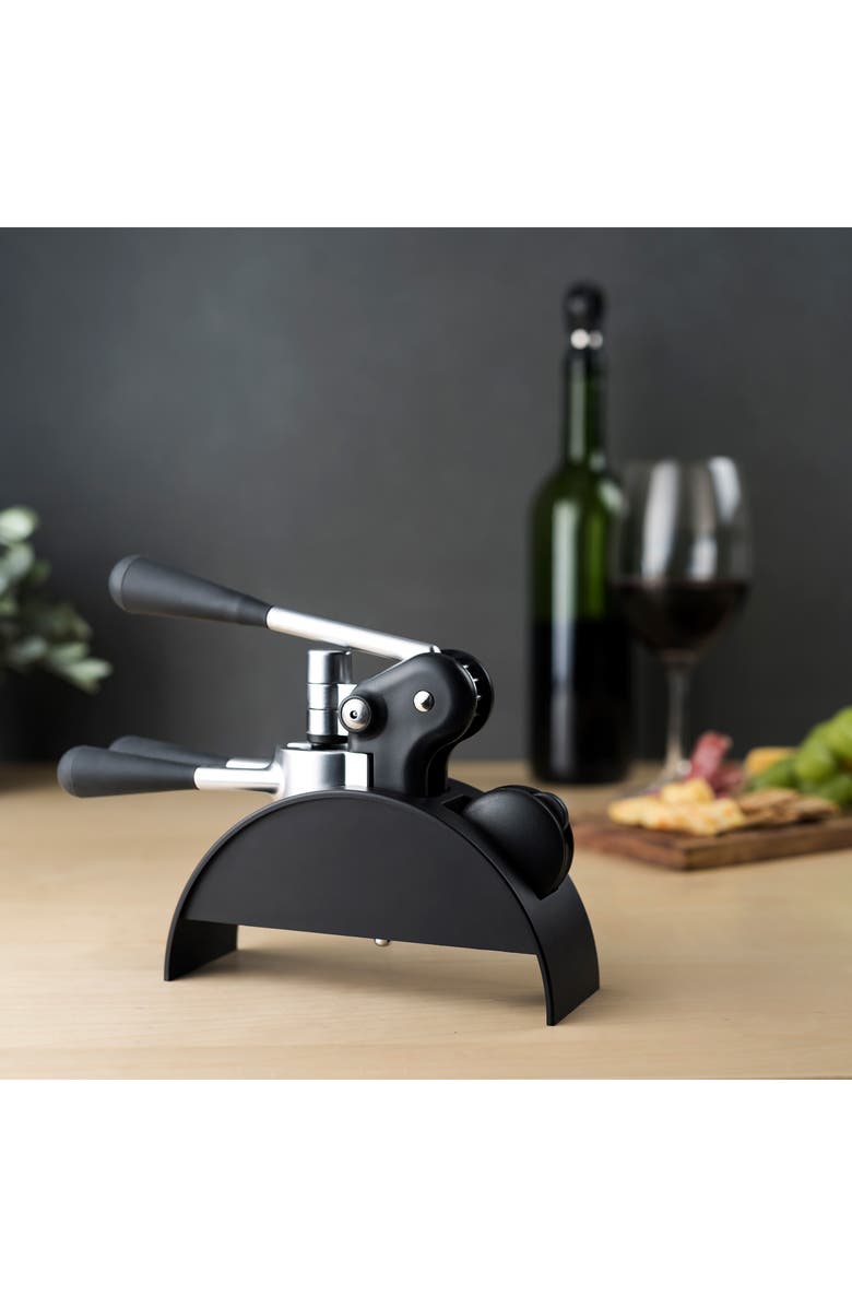 TRUE BRANDS Lever Corkscrew Set, Alternate, color, Black