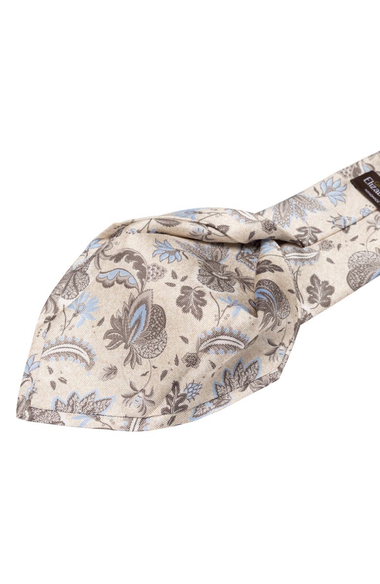 Elizabetta Medici - Printed Silk Tie for Men, Alternate, color, Beige