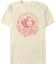 DOLLY PARTON Men's Artistic Lasso Badge Short Sleeve T-Shirt