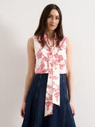 Phase Eight Junie Tie Neck Sleeveless Blouse