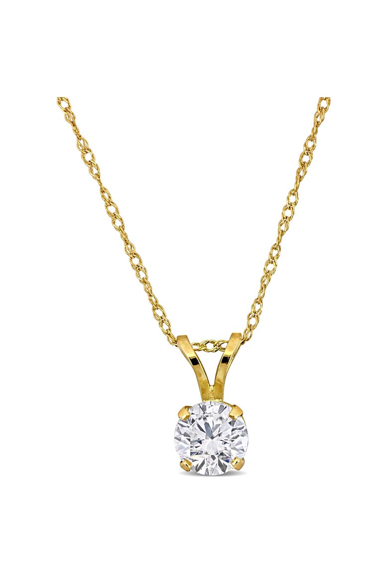 1/2 CTW Lab-Grown Diamond Solitaire Necklace 14k, Main, color, Yellow Gold