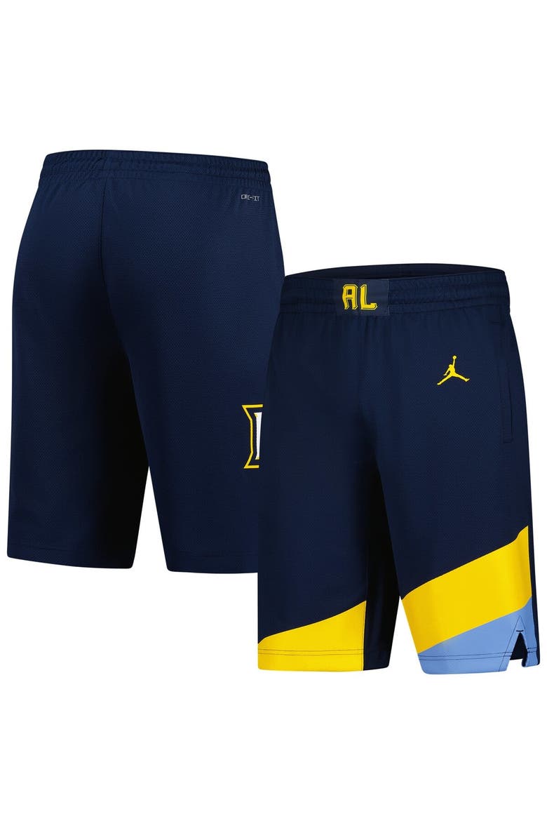 Men's Jordan Brand  Navy Marquette Golden Eagles Replica Basketball Shorts, Main, color, Navy