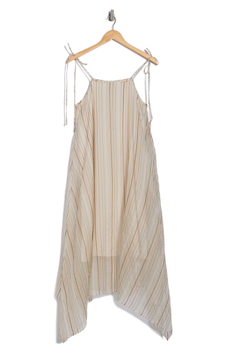 Joie Roisin Tie Strap Silk & Cotton Trapeze Dress, Alternate, color, 