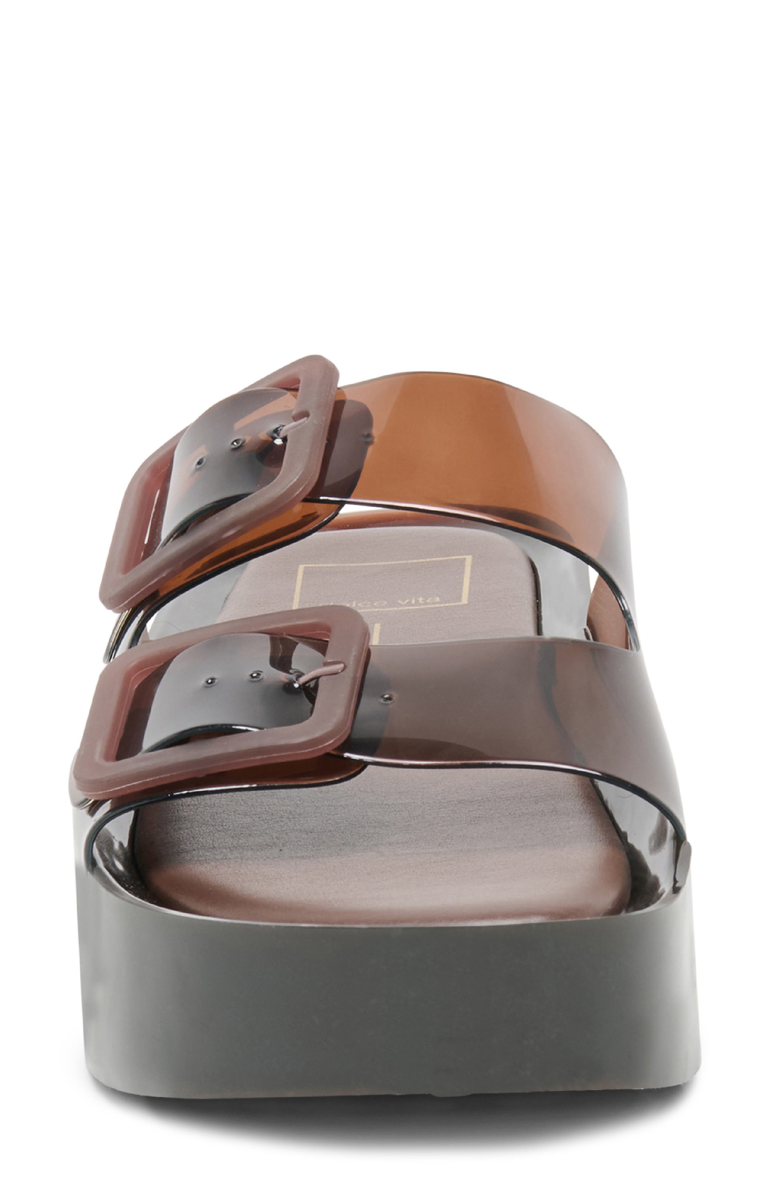 Julio X Platform Sandal, Alternate, color, CHOCOLATE VINYL