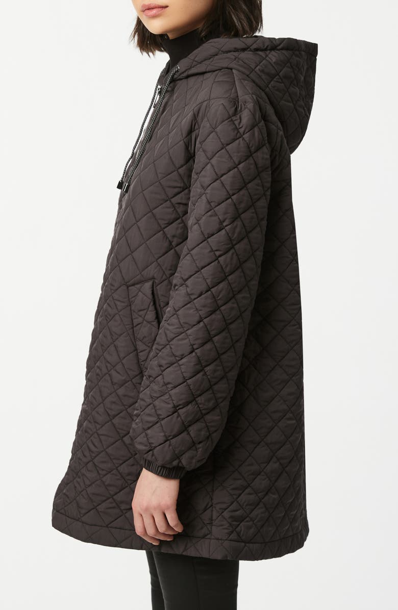 Bernardo Diamond Quilted Hooded Jacket, Alternate, color,