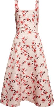 Emilia Wickstead Shiloh Floral Faille Midi Dress