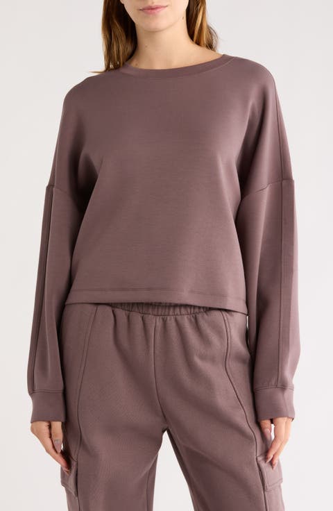 Whisper Knit Easy Crew Sweatshirt