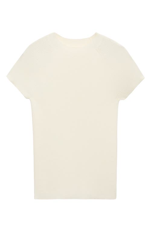 Mango Rib Sweater In White