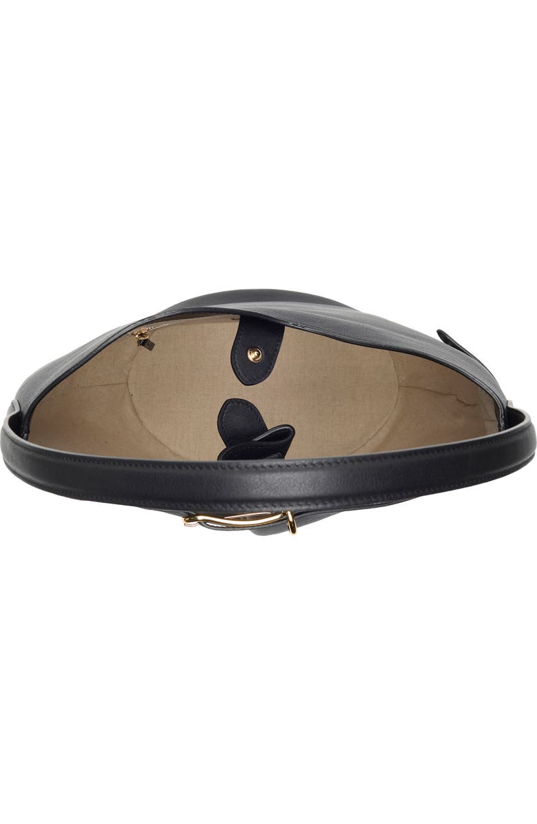 LIFFNER Large Belted Calfskin Bucket Bag, Alternate, color, Black