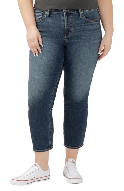 Most Wanted Ankle Straight Leg Jeans (Plus)