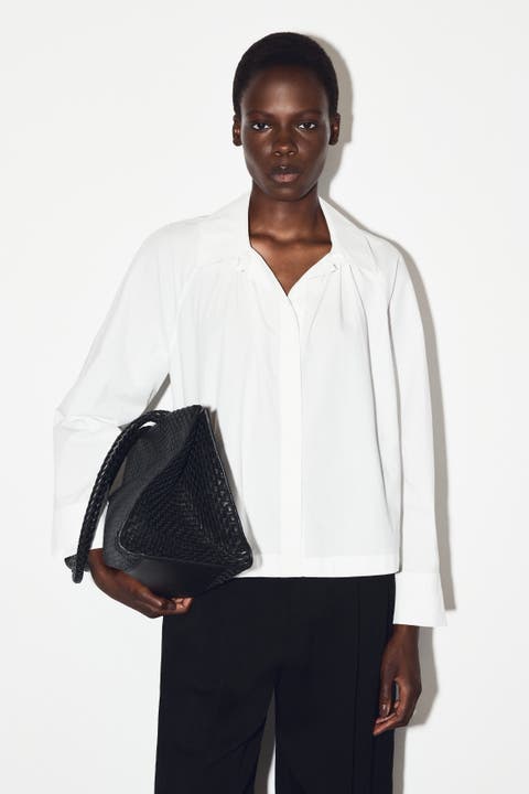 Gathered Pima Cotton Shirt