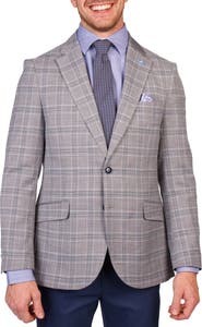 TailorByrd Modern Fit Textured Shadow Plaid Sport Coat
