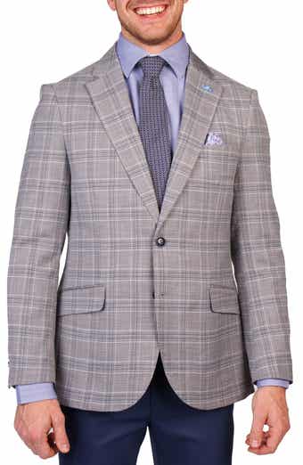 TailorByrd Modern Fit Textured Shadow Plaid Sport Coat