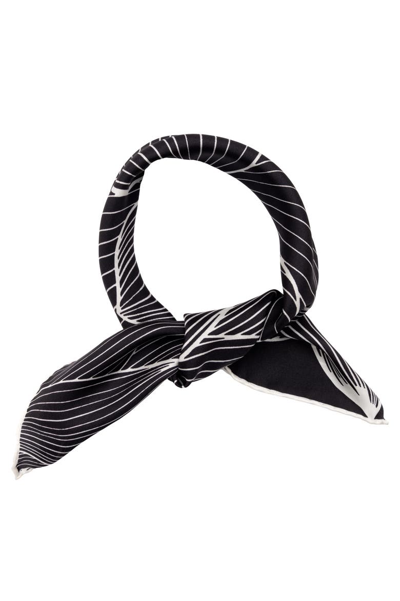 Fior di Loto - Silk Bandana, Alternate, color, Black