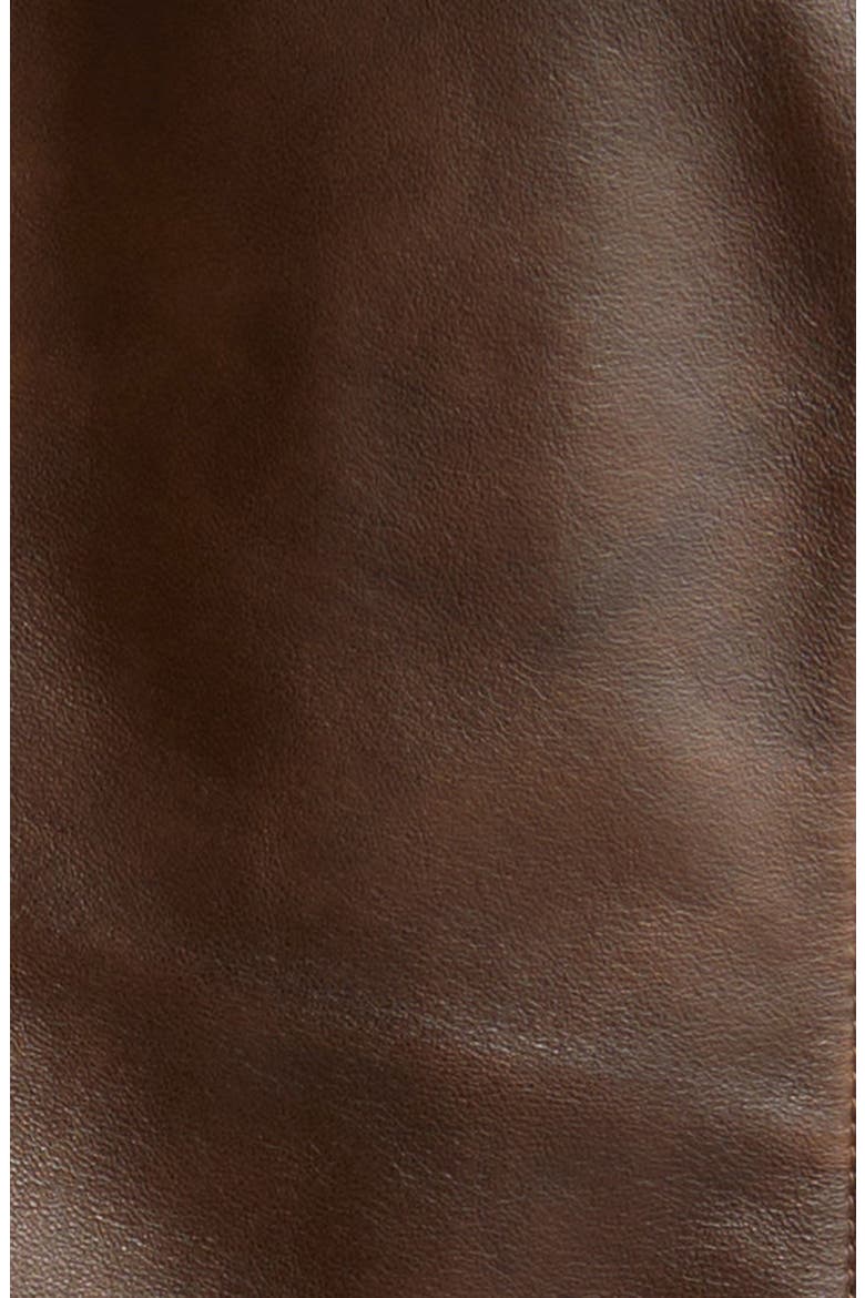 Mack Lambskin Leather Jacket, Alternate, color, DARK BROWN