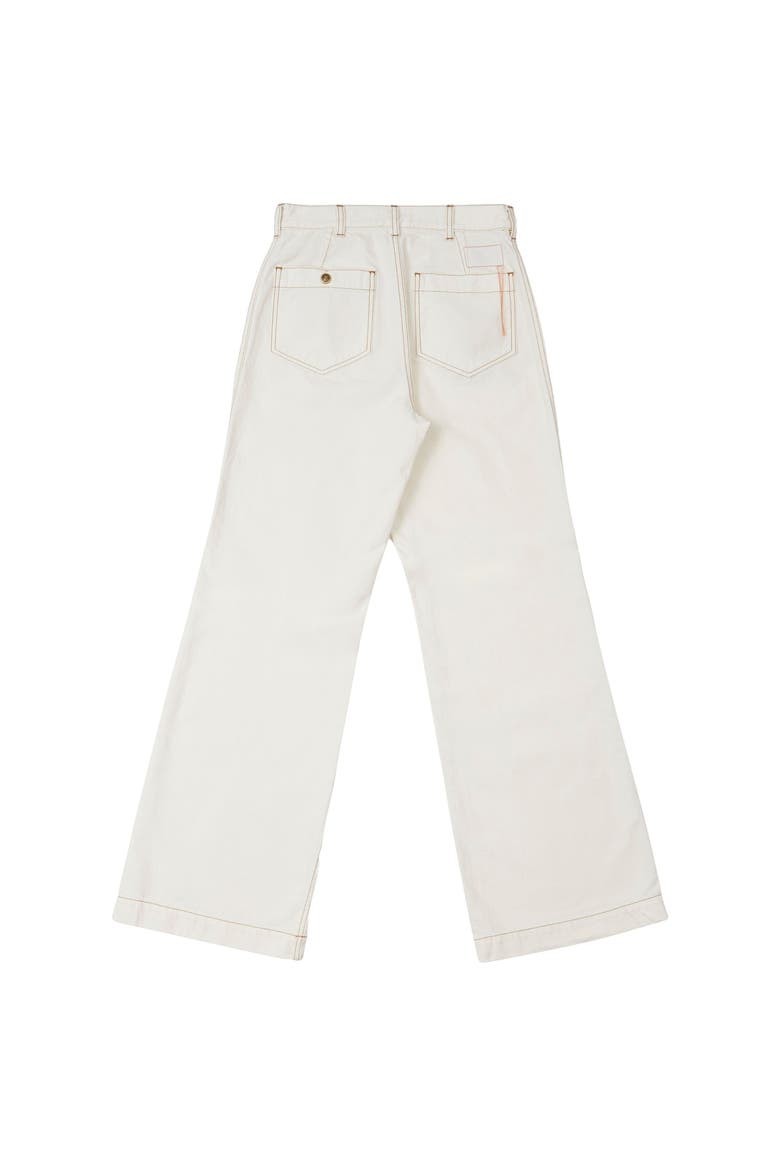 JoelleT Wide Fit Light Denim Trousers, Alternate, color, Ecru