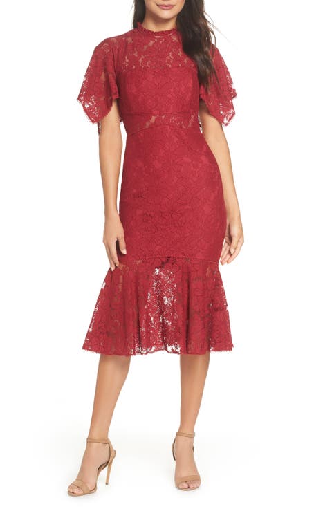 Floral Lace Sheath Dress