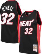 Mitchell & Ness Men's Mitchell & Ness Shaquille O'Neal Black Miami Heat Hardwood Classics Swingman Jersey