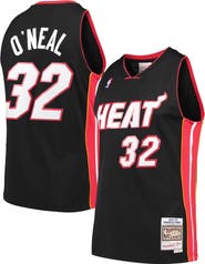 Mitchell & Ness Men's Mitchell & Ness Shaquille O'Neal Black Miami Heat Hardwood Classics Swingman Jersey
