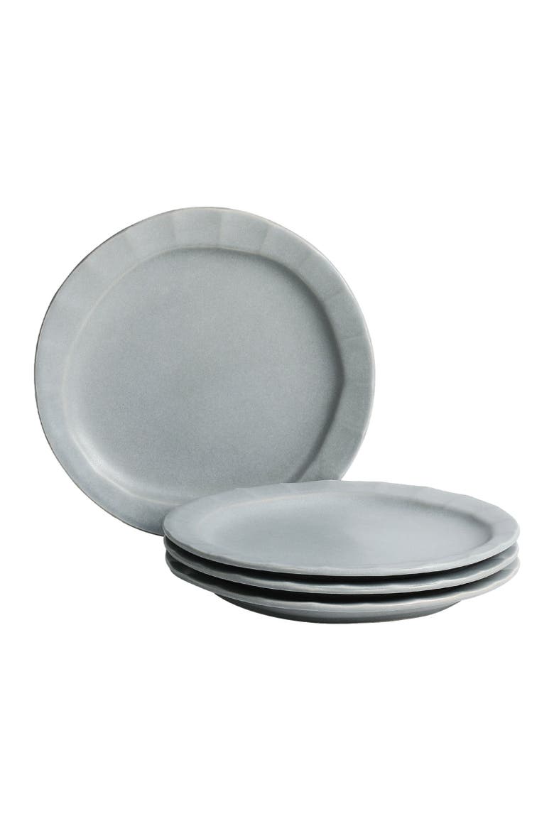 Oasis Stoneware 4-Piece Salad Plate Set, Main, color, Grey Blue