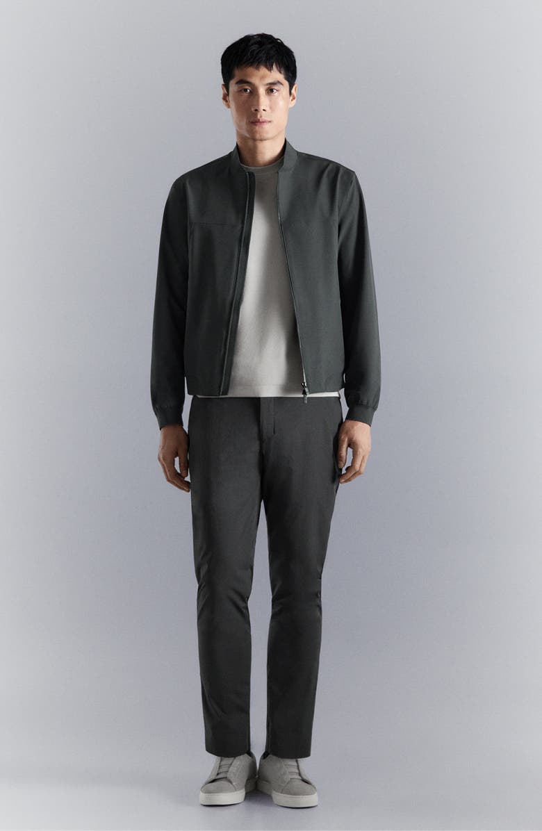 MANGO Water Repellent Bomber Jacket, Alternate, color, Dark Grey