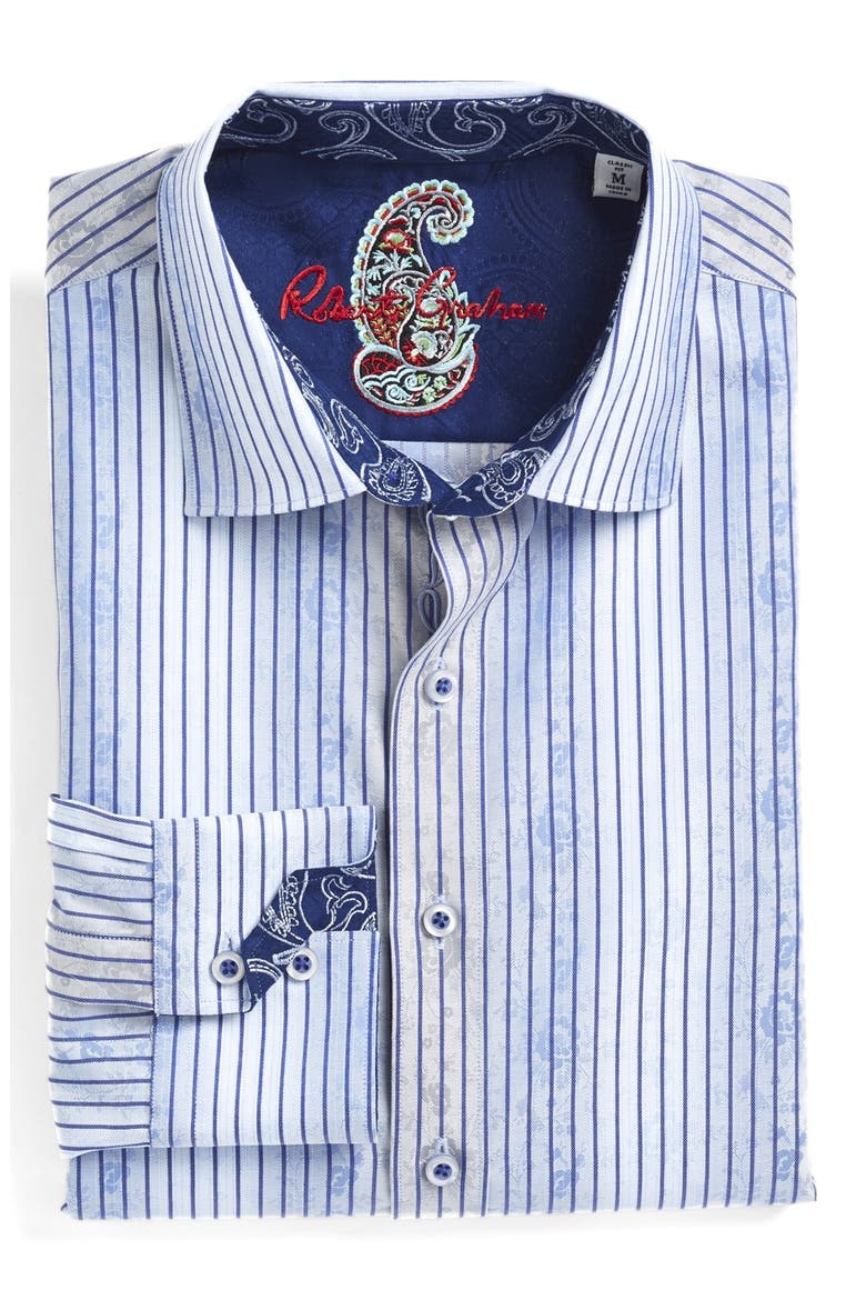 'Waterworld' Classic Fit Sport Shirt, Alternate, color, BLUE
