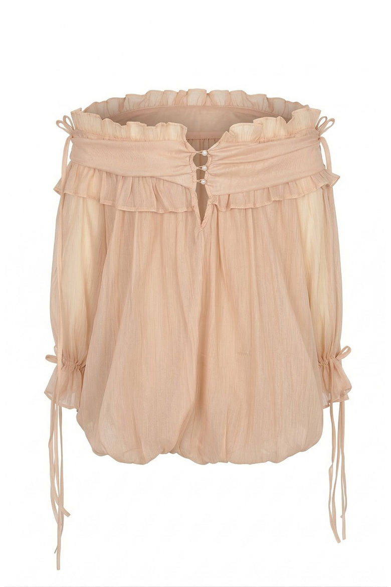 Off Shoulder Ruffle Mini Dress, Alternate, color, Peach
