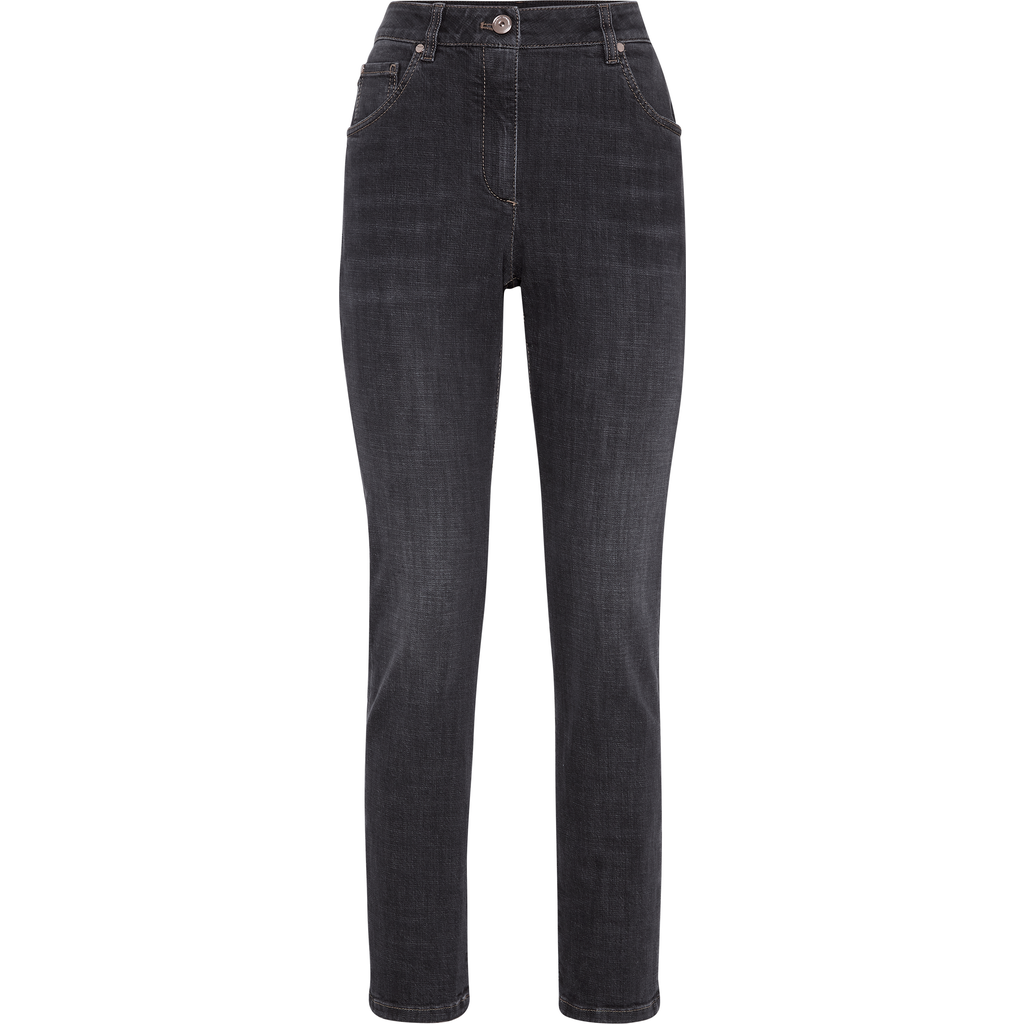 Brunello Cucinelli Patch Detail High-waisted Jeans In Black