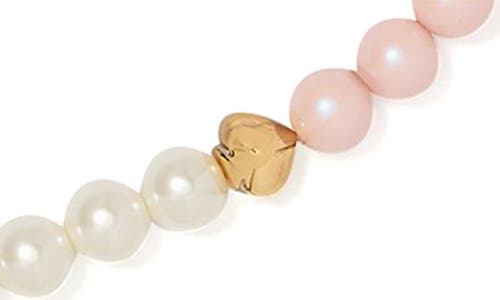 Kate Spade New York Pearlie Faux Pearl Necklace In Gold