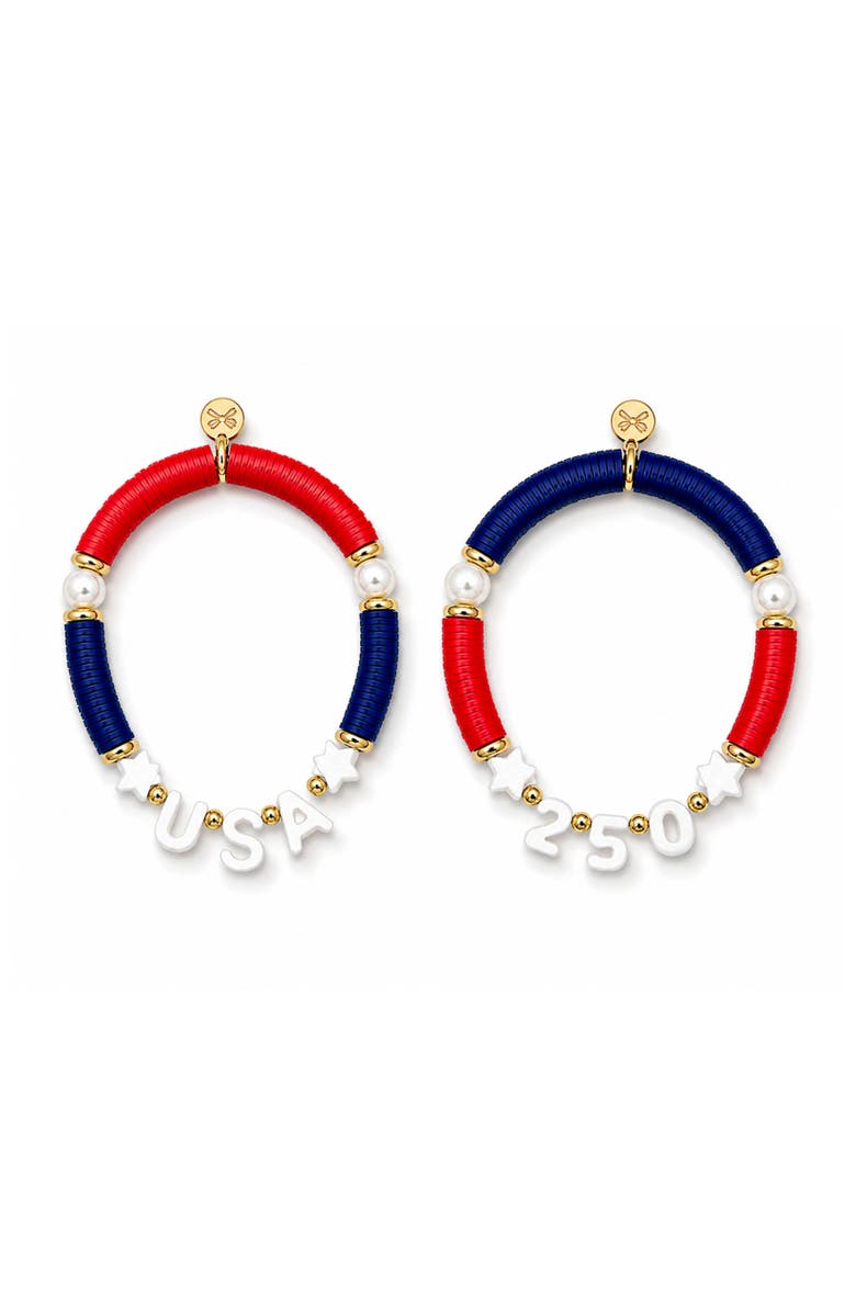 Bits & Bows USA 250 Bracelet Set, Main, color, Red/White/Blue