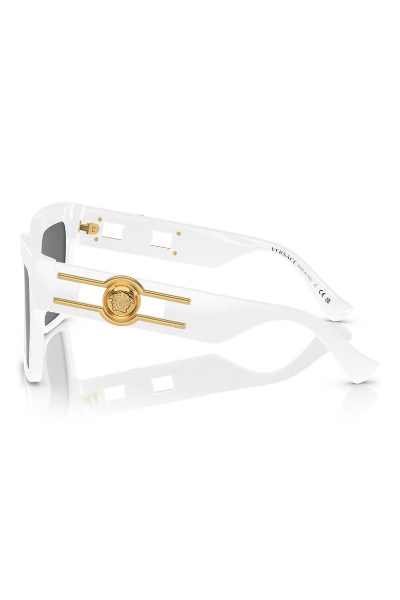 55mm Butterfly Sunglasses, Alternate, color, WHITE