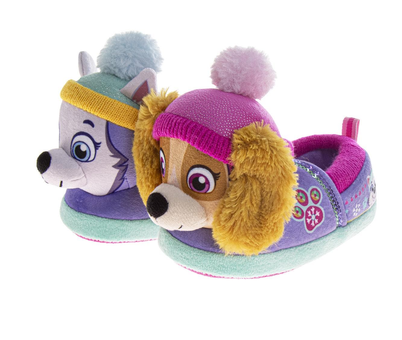 Nickelodeon Paw Patrol Slippers - Soft, Cozy, and Fun Footwear, Main, color, Purple/Multicolor