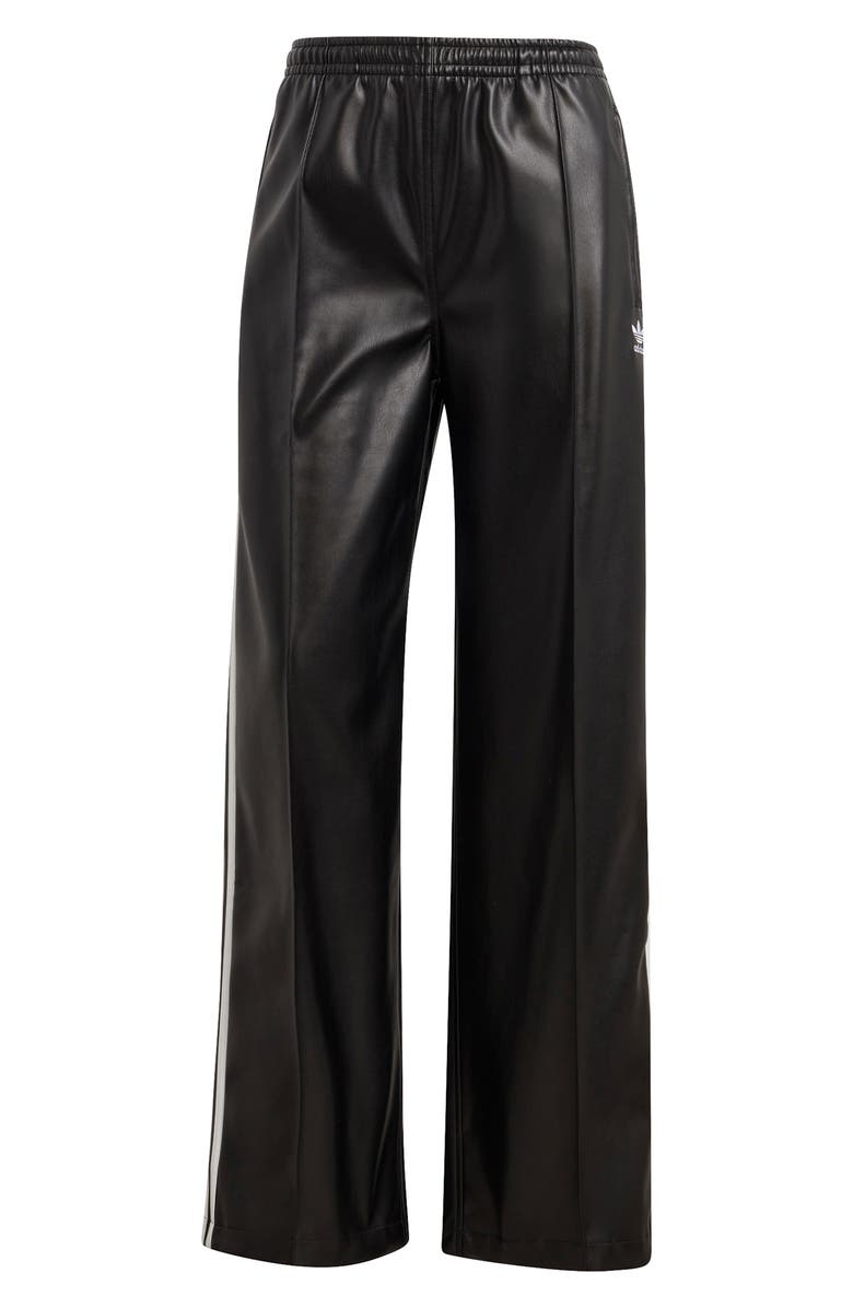 adidas Originals Firebird Faux Leather Track Pants, Alternate, color, 