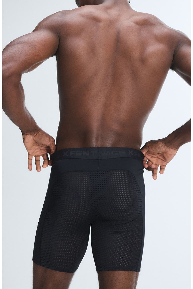 Flex Performance Mesh Long Boxer Briefs, Alternate, color, BLACK CAVIAR
