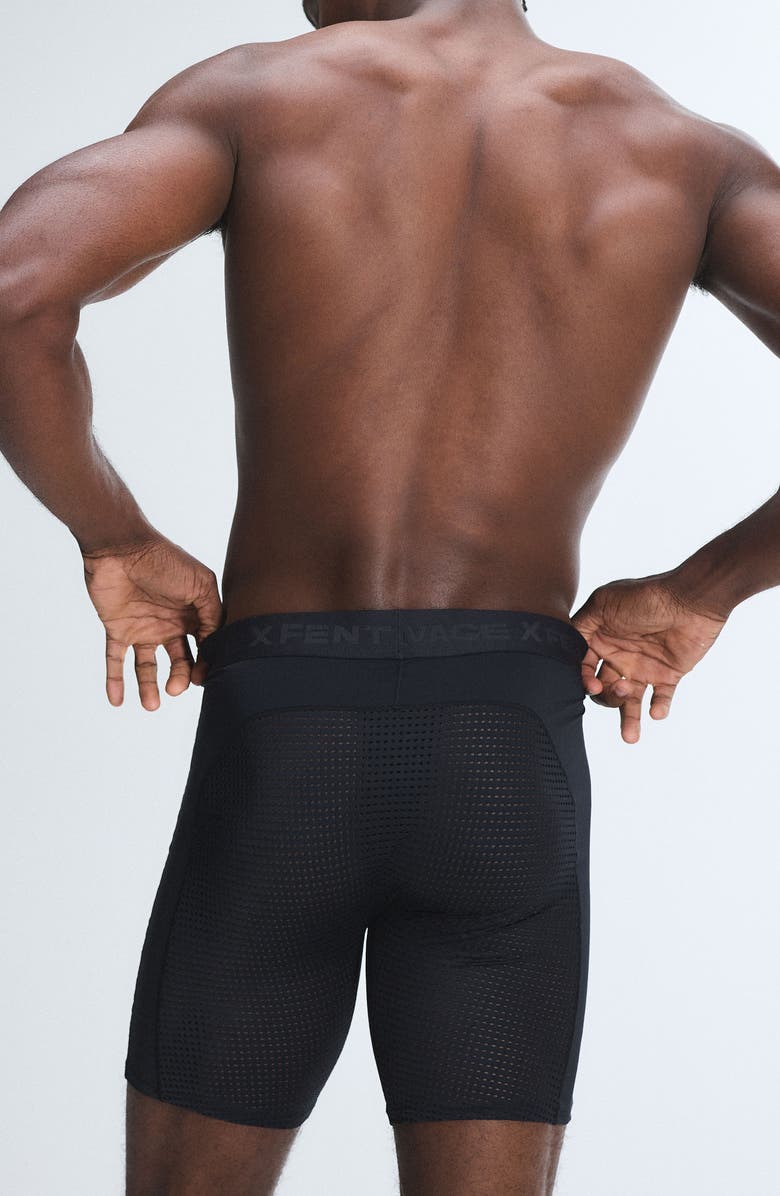 SAVAGE X FENTY Shadow Fit Long Boxer Briefs, Alternate, color, Black Caviar