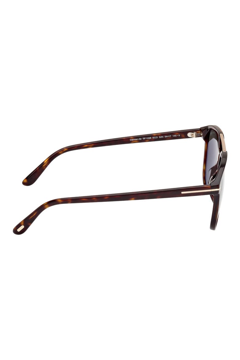 Damian 54mm Pilot Sunglasses, Alternate, color, DARK HAVANA / GREEN