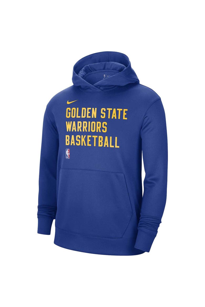 Unisex Nike Royal Golden State Warriors 2023/24 Performance Spotlight On-Court Practice Pullover Hoodie, Alternate, color, Royal