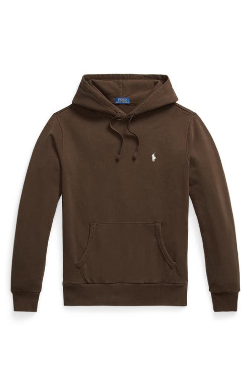 Polo Ralph Lauren Loopback Cotton Fleece Hoodie In Brown