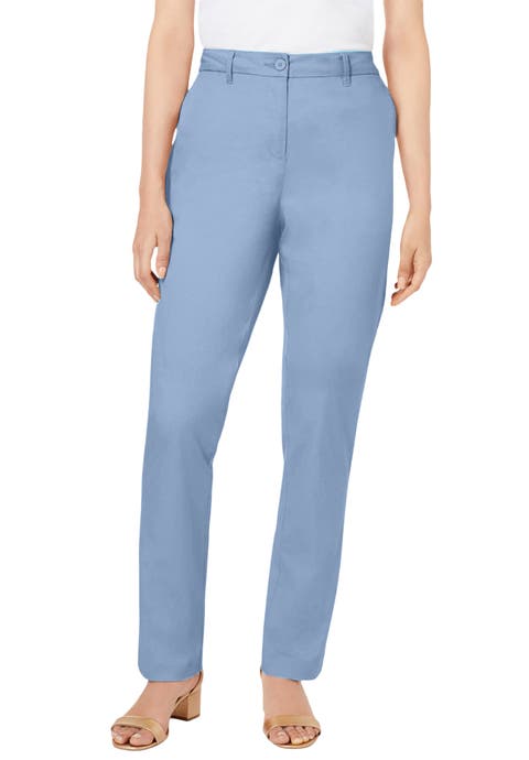 Stretch Cotton Chino Straight Leg Pant (Plus) (Petite & Tall Available)