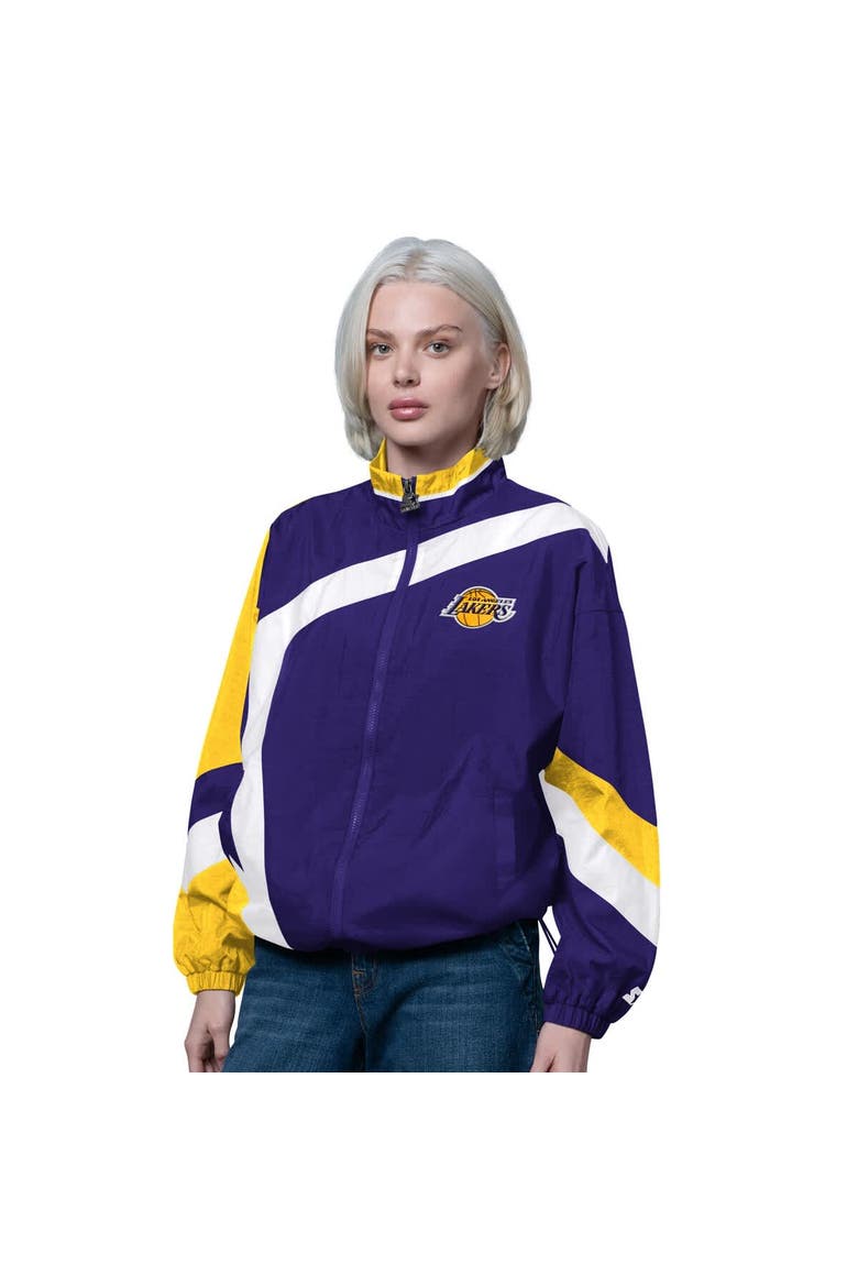 Women's Starter Purple/Gold Los Angeles Lakers 1st Quarter Full-Zip Jacket, Main, color, Purple