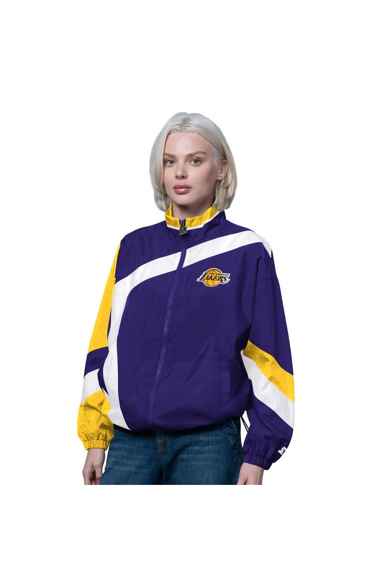 STARTER Women's Starter Purple/Gold Los Angeles Lakers 1st Quarter Full-Zip Jacket, Main, color, Purple