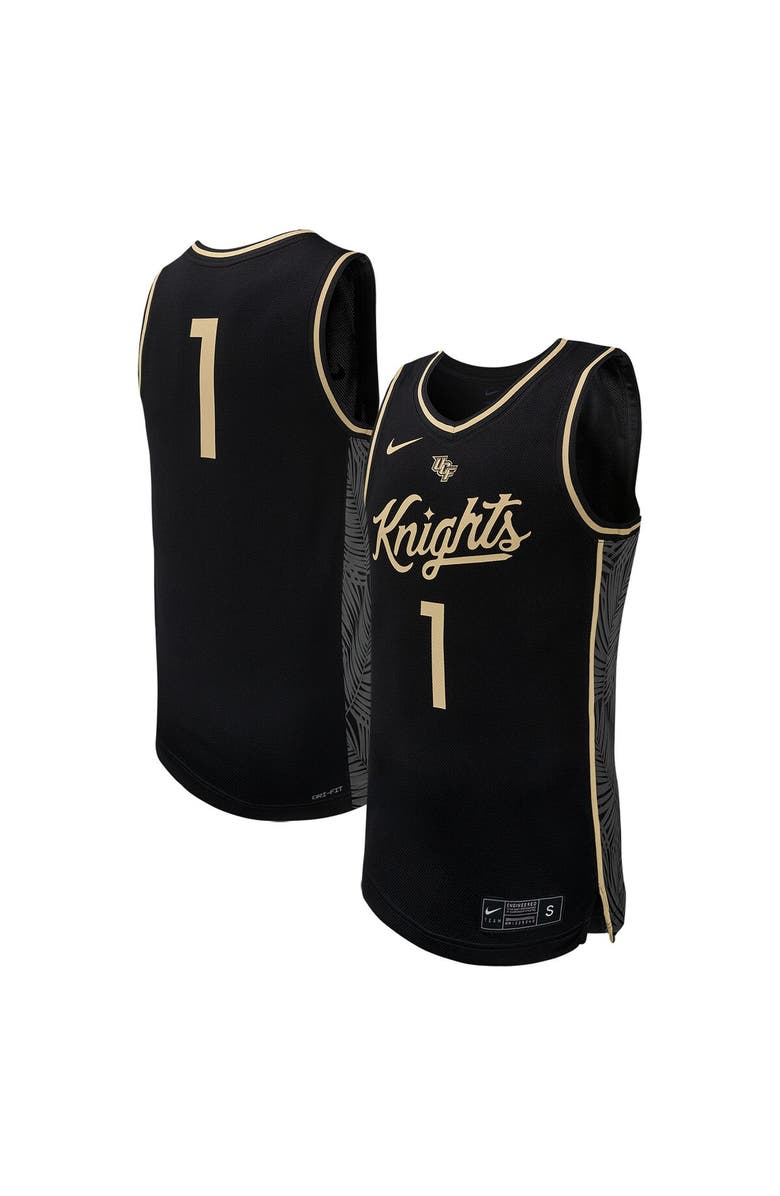 Nike Men's Nike #1 Black UCF Knights Replica Basketball Jersey, Main, color, Black